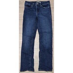 Levi's 314 Jeans 26x29 Dark Wash Denim Women's Shaping Straight Levis